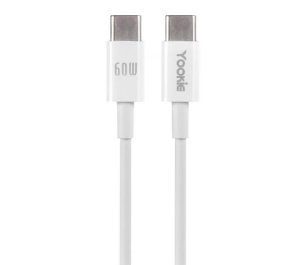 Chargers + Cables Yookie CB31 fast Cable USB C to Type c 60W 1M white